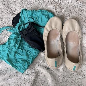 Tieks in cream size 8